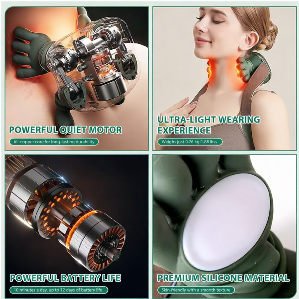 Neptune™ Smart Neck Massager – Deep Relief & Heat Therapy